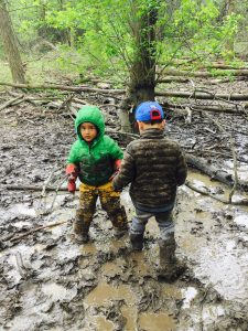 Playing in mud